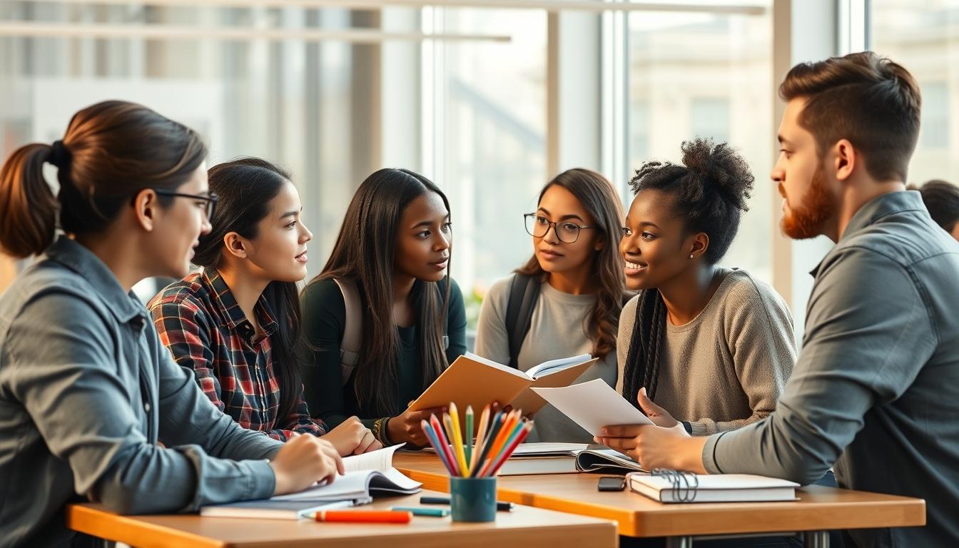 Modern university campus for students